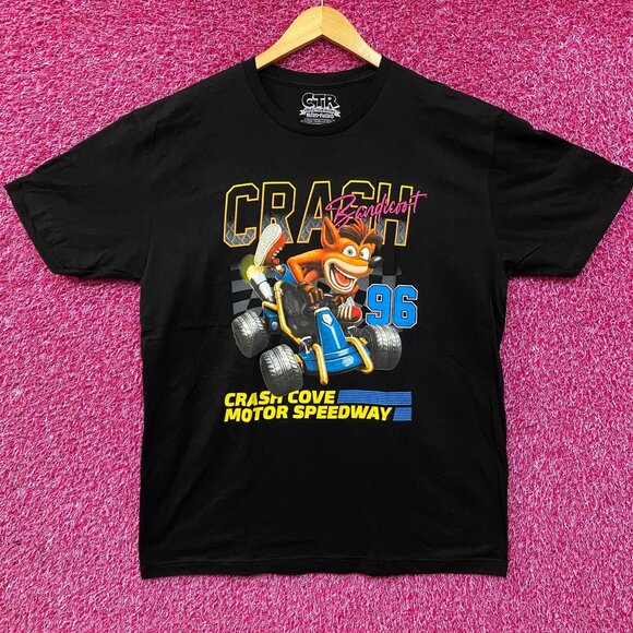 Crash Bandicoot Motor Speedway Retro Video Game T-Shirt XL - Picture 1 of 4